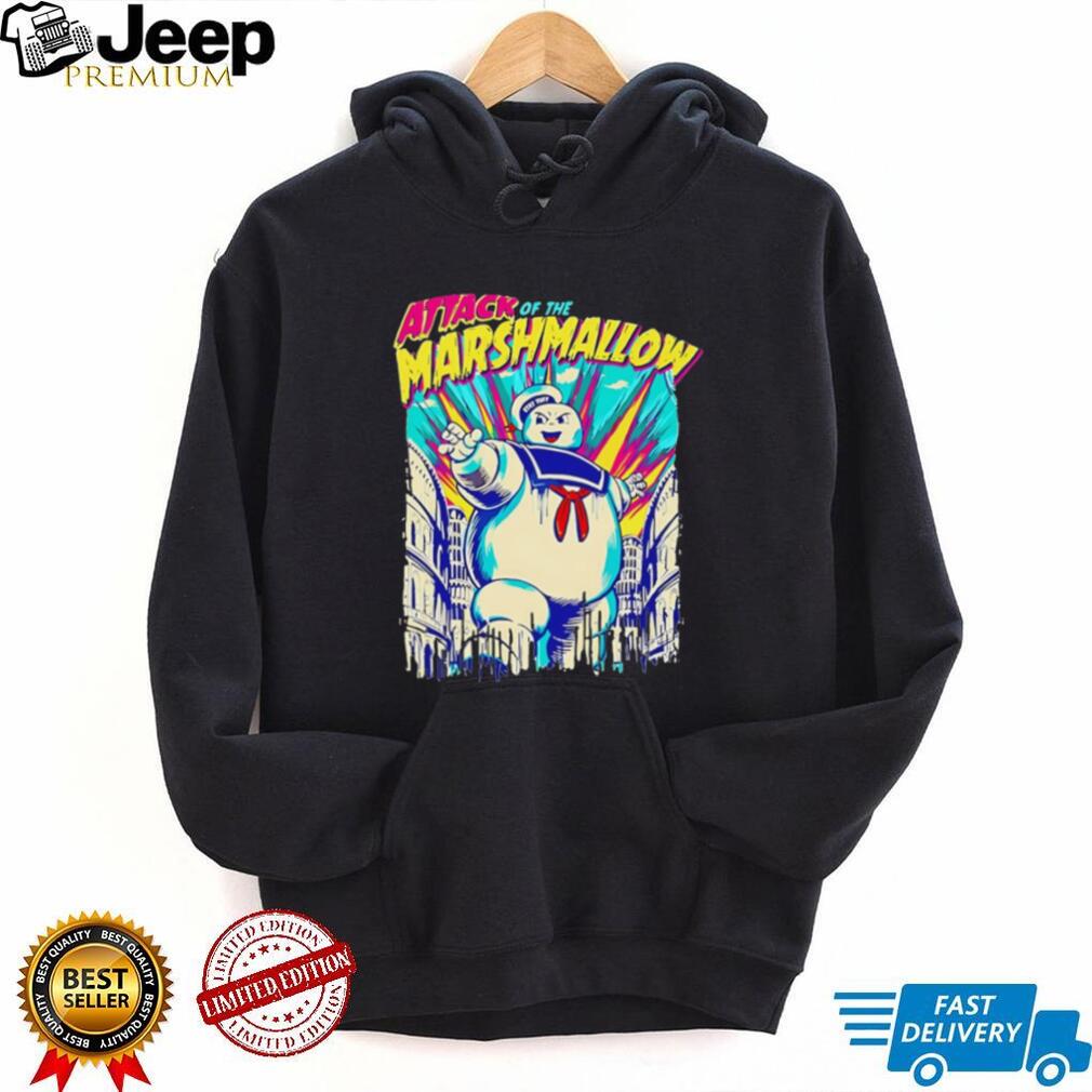 Ghostbusters Stay Puft Attack Of The Marshmallow Man Retro T Shirt