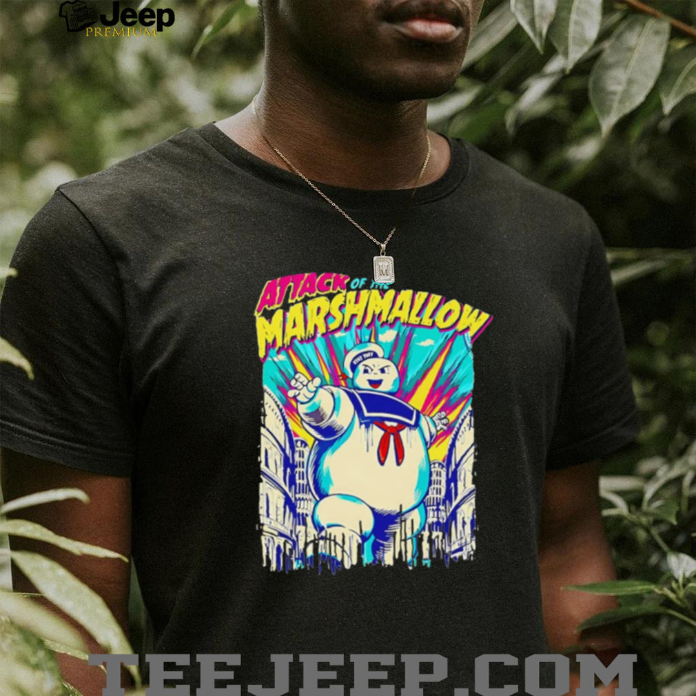 Ghostbusters Stay Puft Attack Of The Marshmallow Man Retro T Shirt