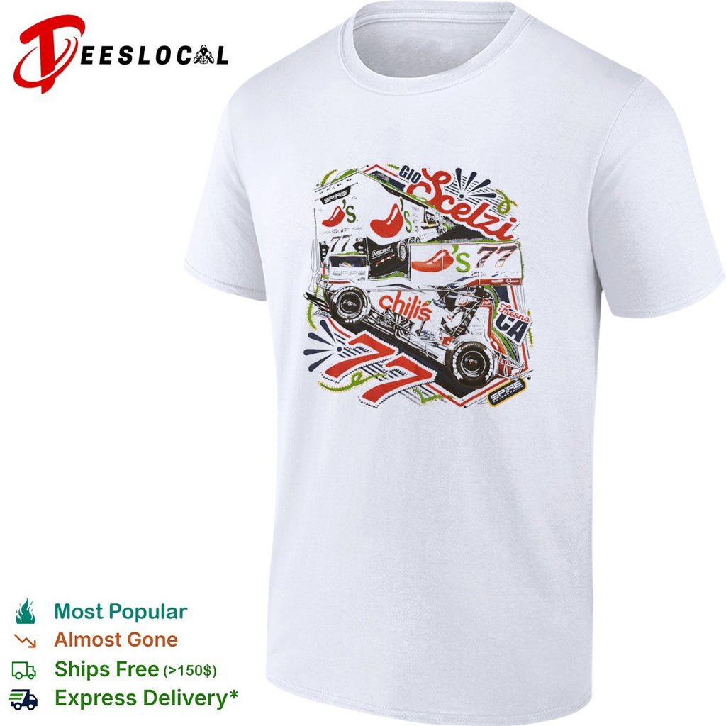 Gio Scelzi Chili s 77 Spire Motorsports Fresno CA Sprint Car Racing Graphic shirt