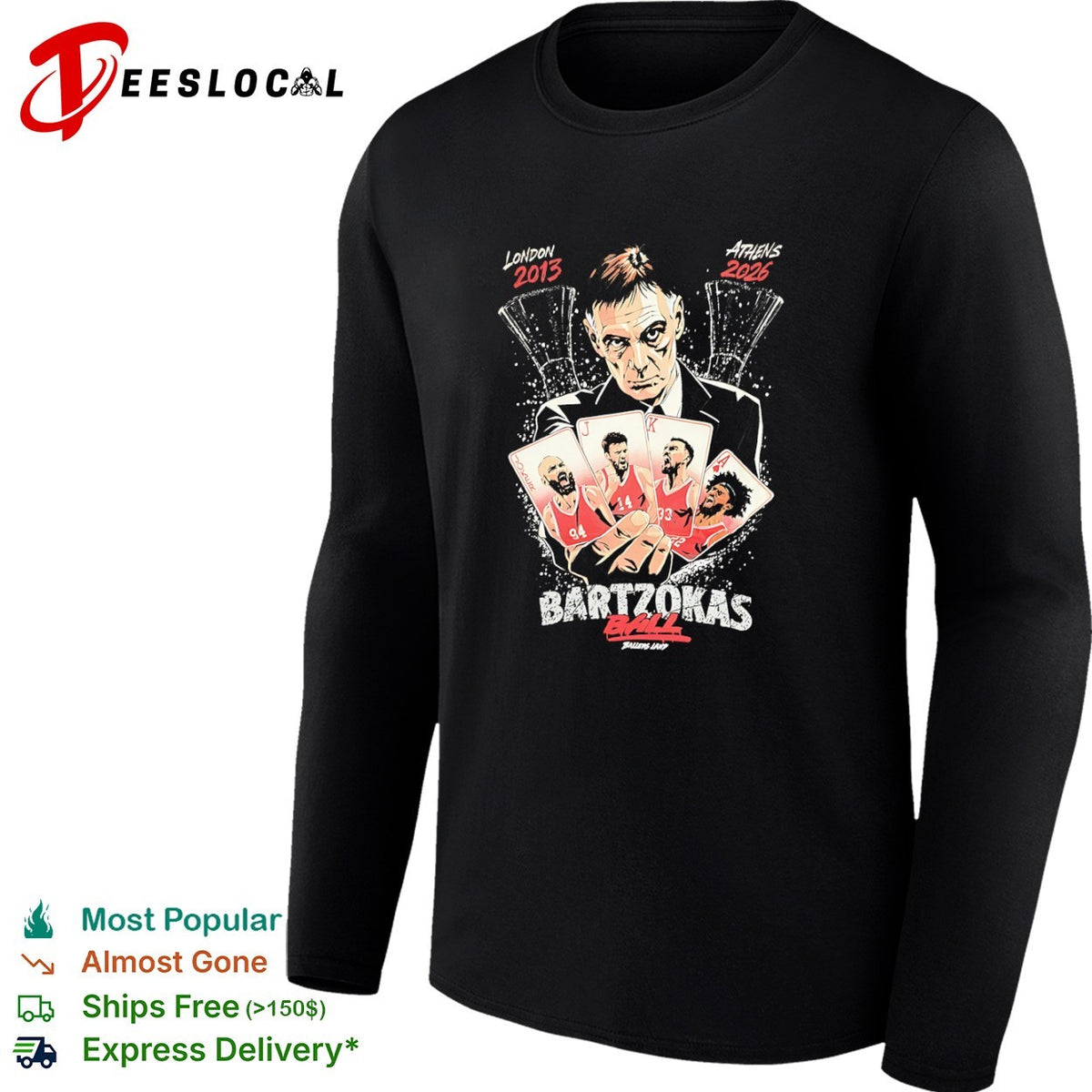 Giorgos Bartzokas Evan Fournier Sasha Vezenkov Nikola Milutinov Olympiacos shirt