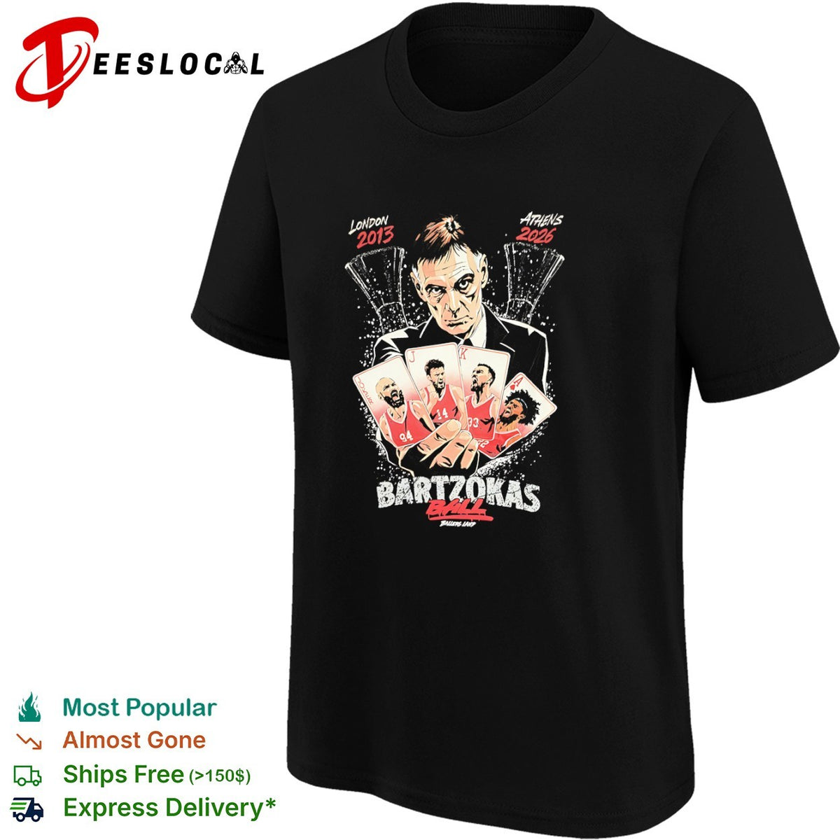 Giorgos Bartzokas Evan Fournier Sasha Vezenkov Nikola Milutinov Olympiacos shirt