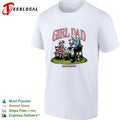 Girl Dad skeleton tea party illustration Dadthreads shirt
