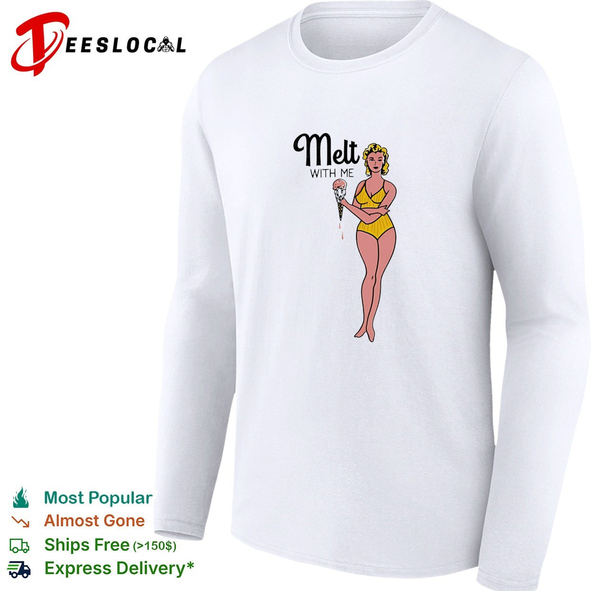 Girl summer melt with me ice cream shirt