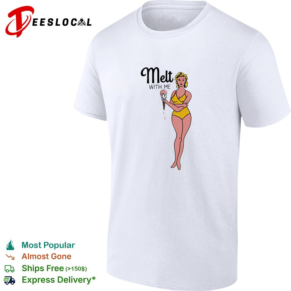 Girl summer melt with me ice cream shirt