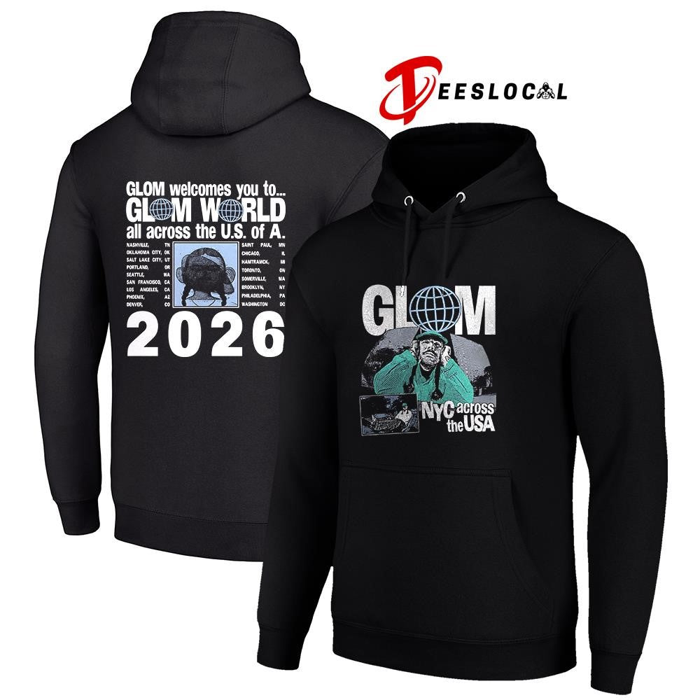 Glom NYC across the USA Glom welcomes you to Glom world graphic shirt