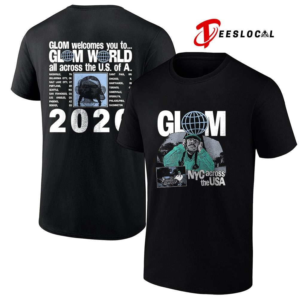 Glom NYC across the USA Glom welcomes you to Glom world graphic shirt