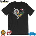 Go Boston Sports Teams Heart Glitter Diamond T Shirt