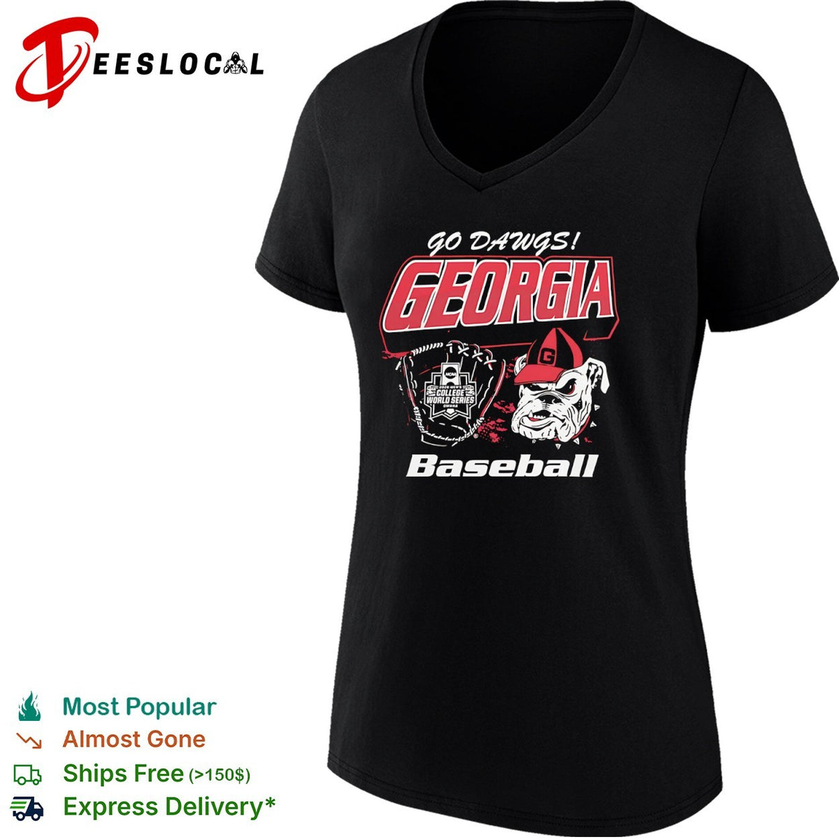 Go Dawgs Georgia 2026 Men’s College World Series Omaha Baseball team shirt