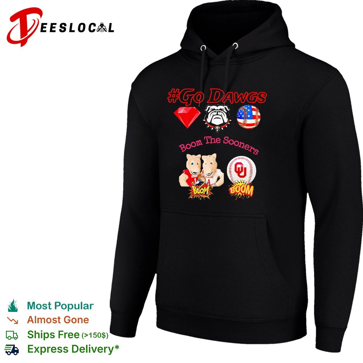 Go Dawgs Georgia Bulldogs Boom the Oklahoma Sooners shirt