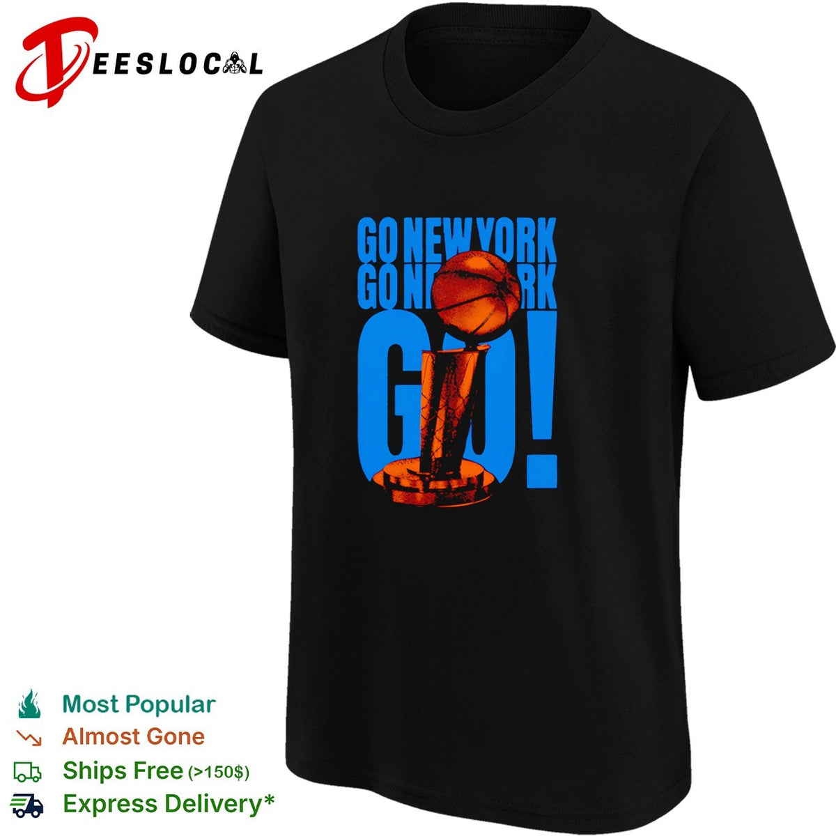 Go New York go trophy basketball bold poster shirt