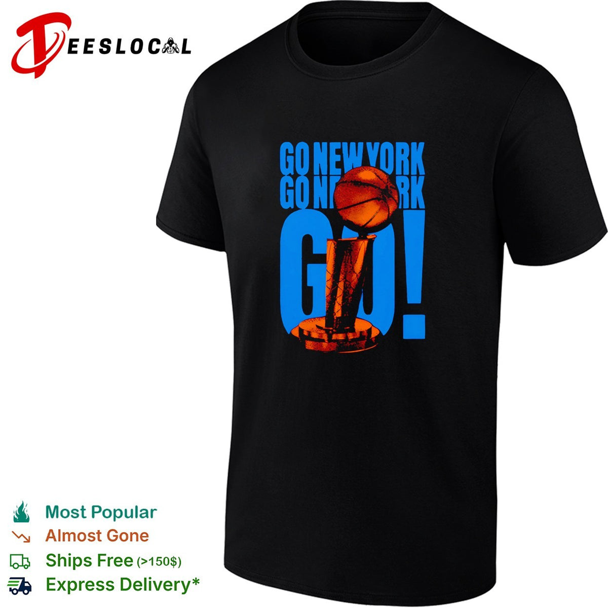 Go New York go trophy basketball bold poster shirt