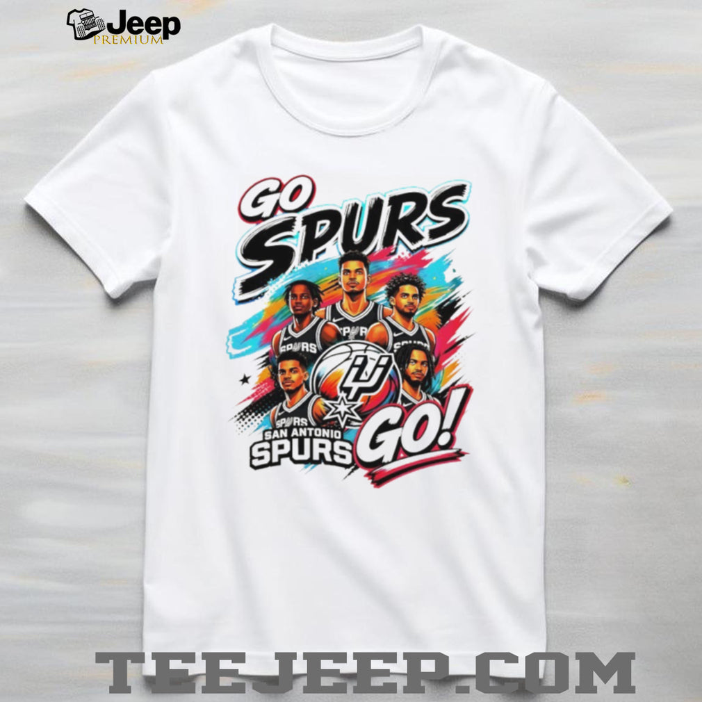 Go Spurs Go Team Roster Comic Style Basketball Fan T Shirt