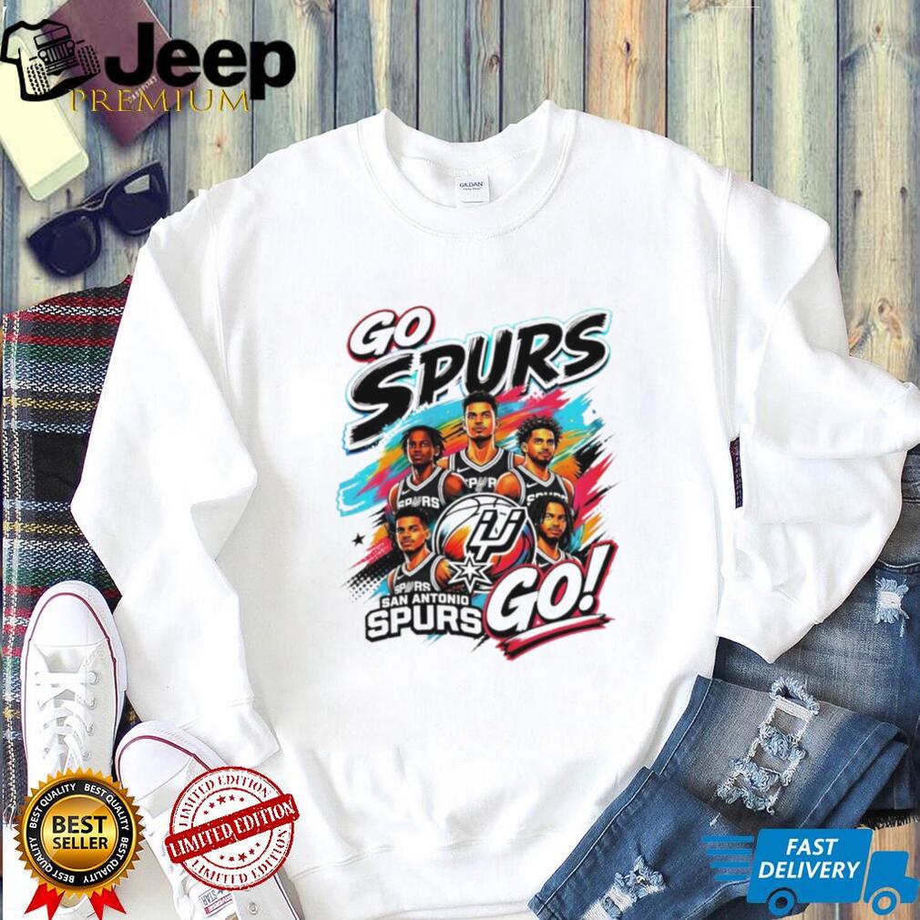 Go Spurs Go Team Roster Comic Style Basketball Fan T Shirt