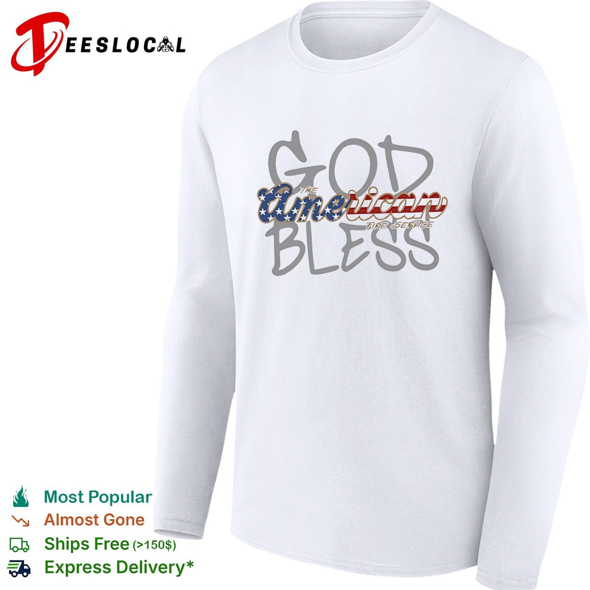 God Bless The American Fire Service USA flag shirt