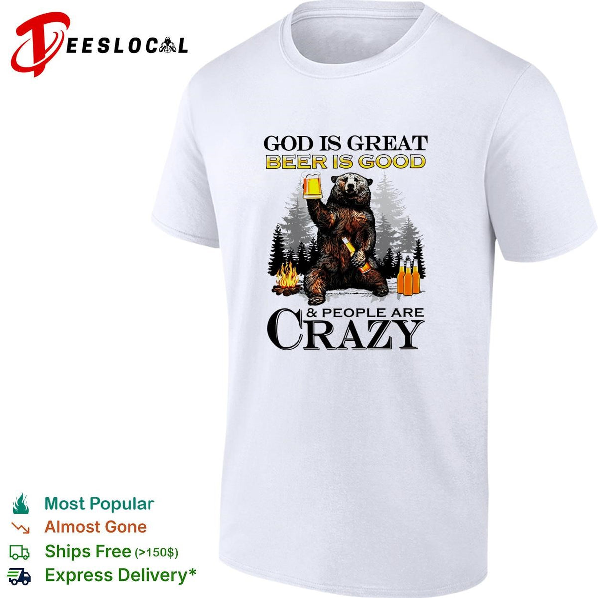 God is great Michelob Ultra is good and people are crazy shirt