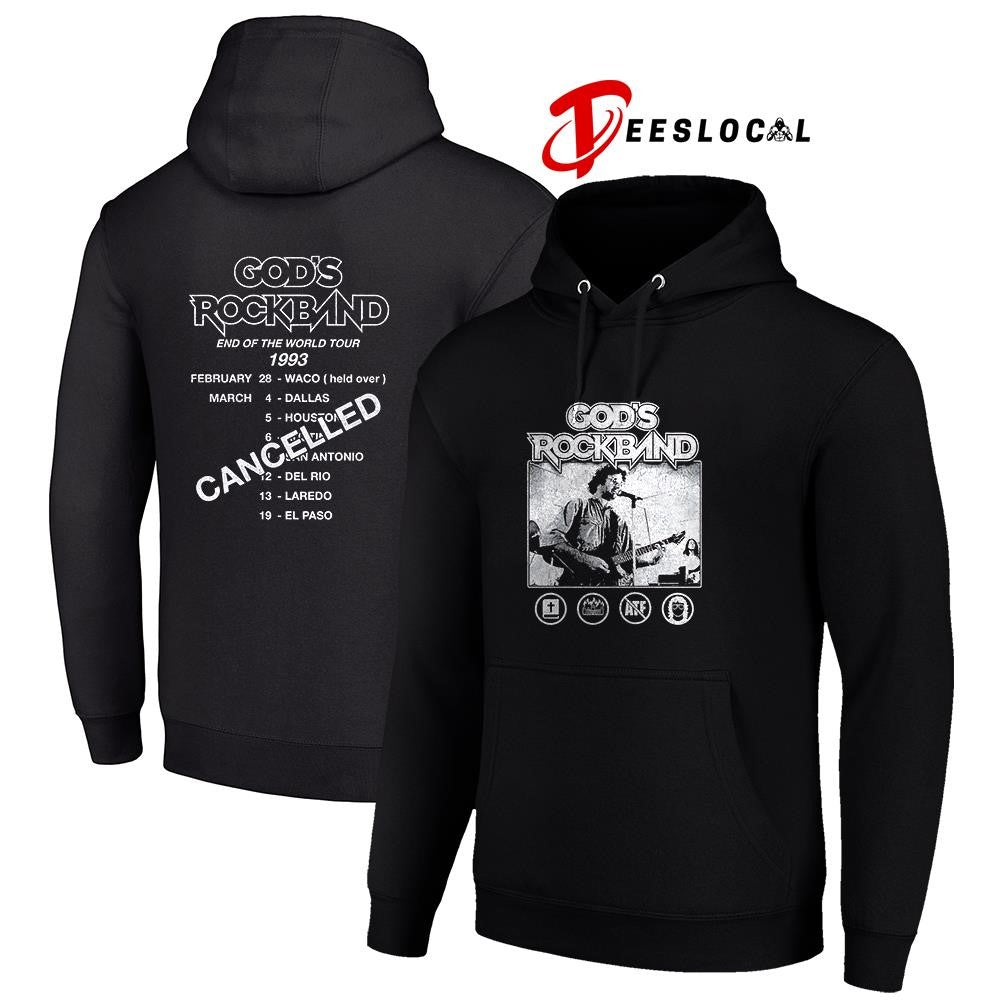 God’s Rockband David Koresh end of the world tour 1993 graphic shirt