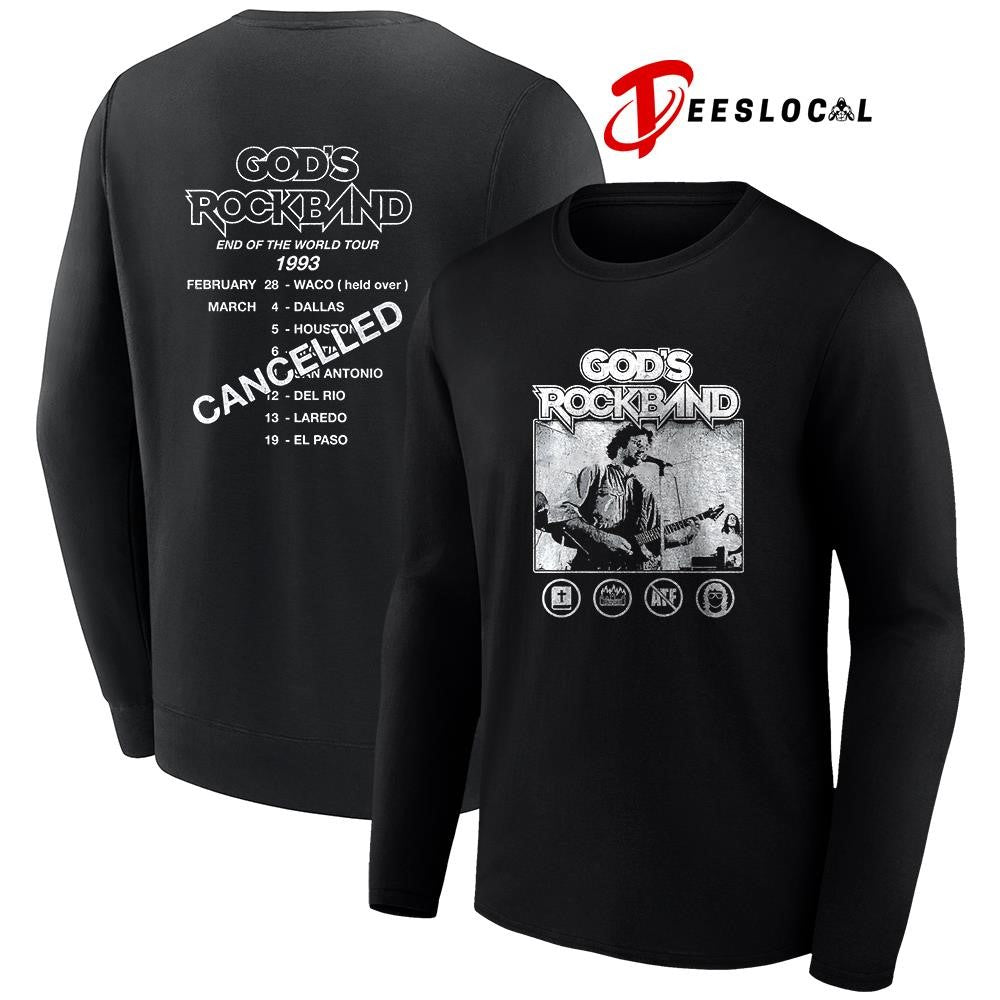 God’s Rockband David Koresh end of the world tour 1993 graphic shirt