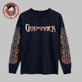Godsmack The Rise Of Rock World Tour 2026 Merch Flame Guitar Long Sleeve Tee