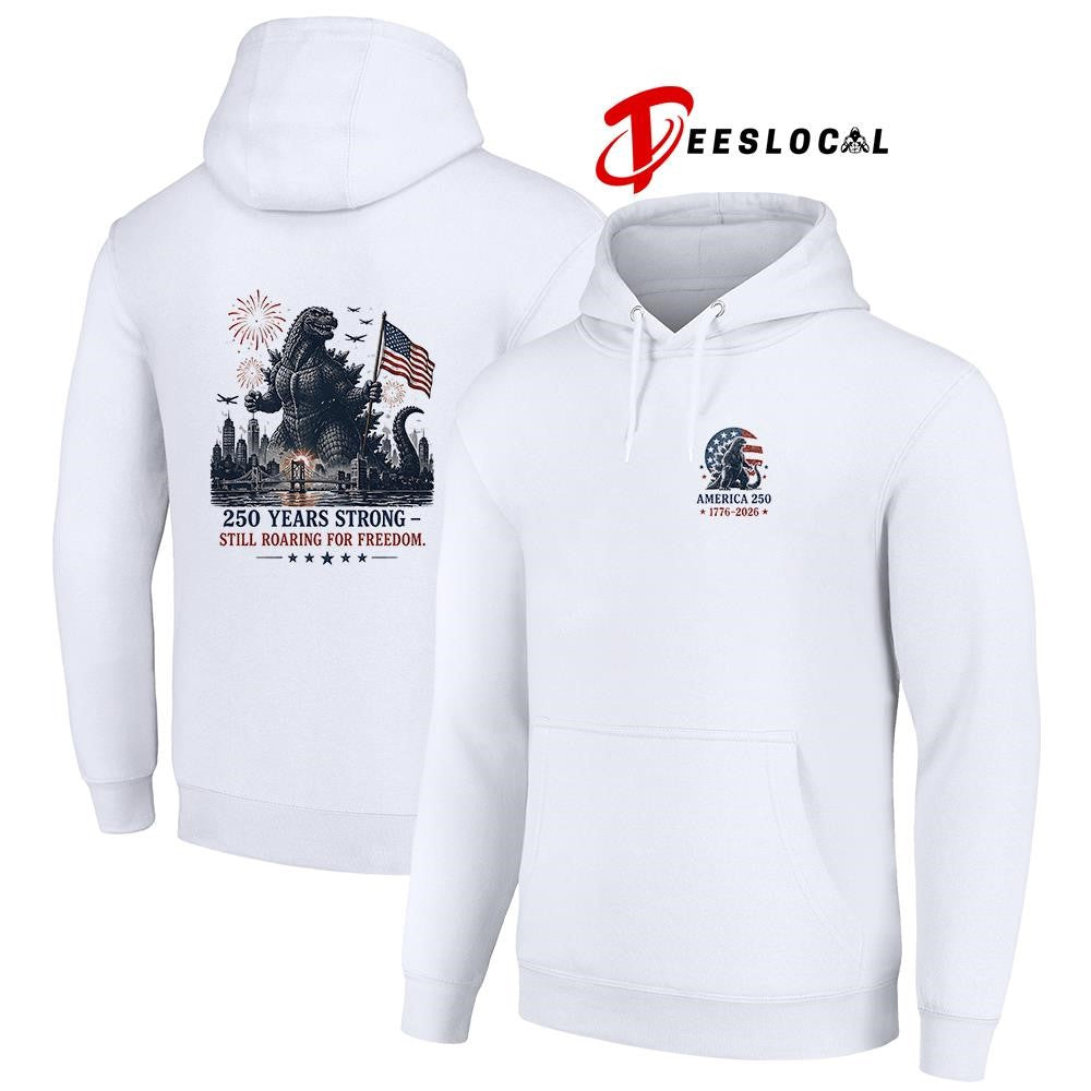 Godzilla America 250 years strong still roaring for freedom shirt
