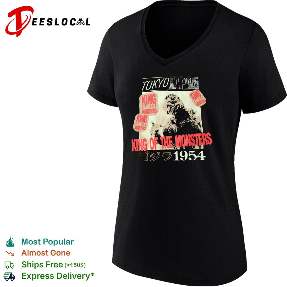 Godzilla King of the Monsters Tokyo Japan 1954 shirt