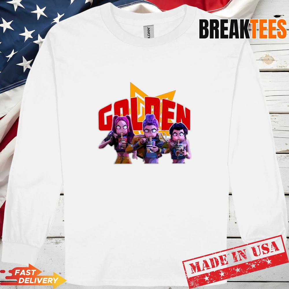 Golden Huntrix Ramen Eating Shirt – Funny KPop Demon Hunters Anime Tee