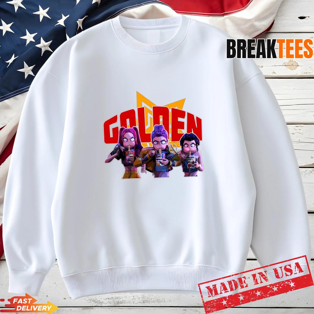 Golden Huntrix Ramen Eating Shirt – Funny KPop Demon Hunters Anime Tee