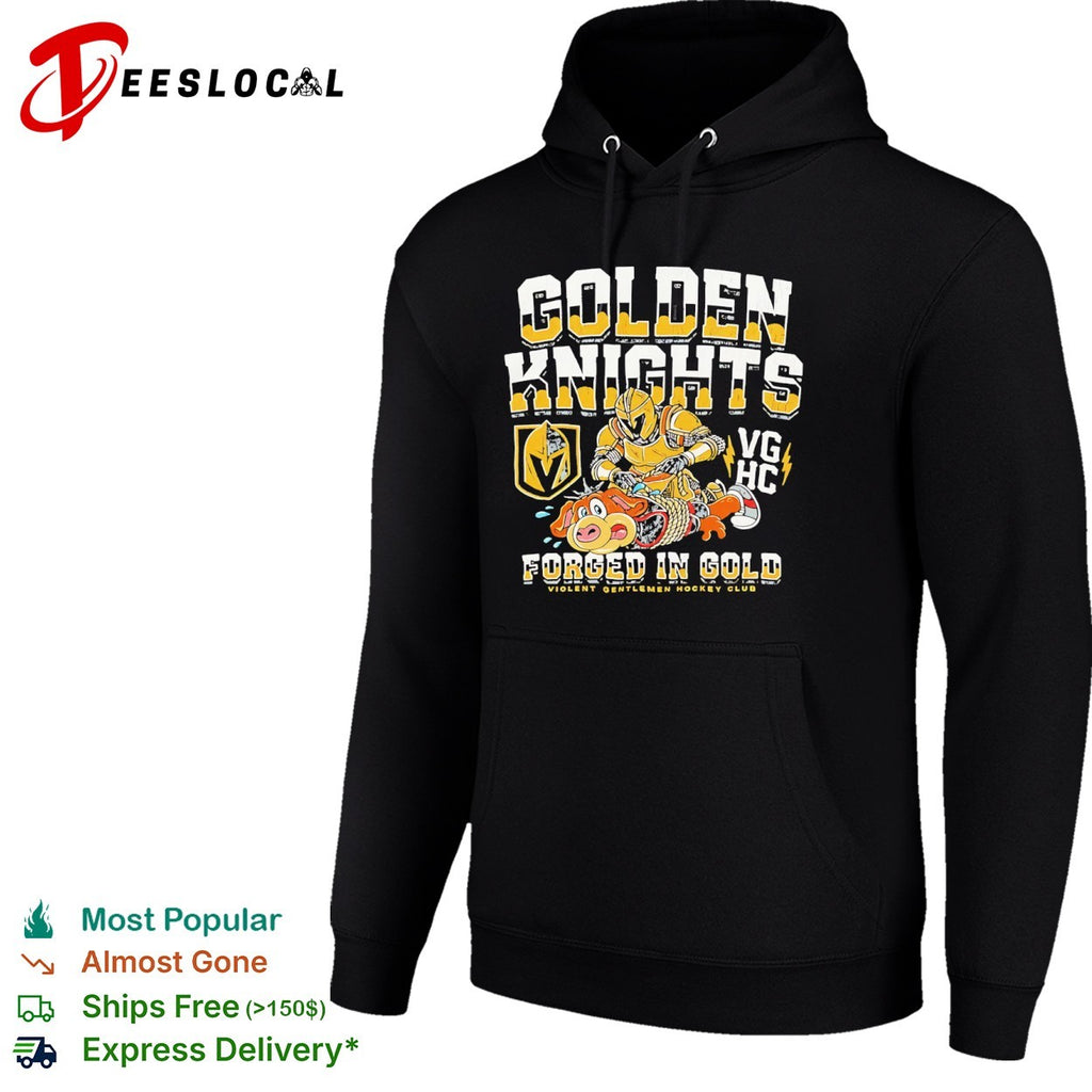 Golden Knights Vegas Hc Forged in Gold Violent Gentlemen Hockey Club parody shirt