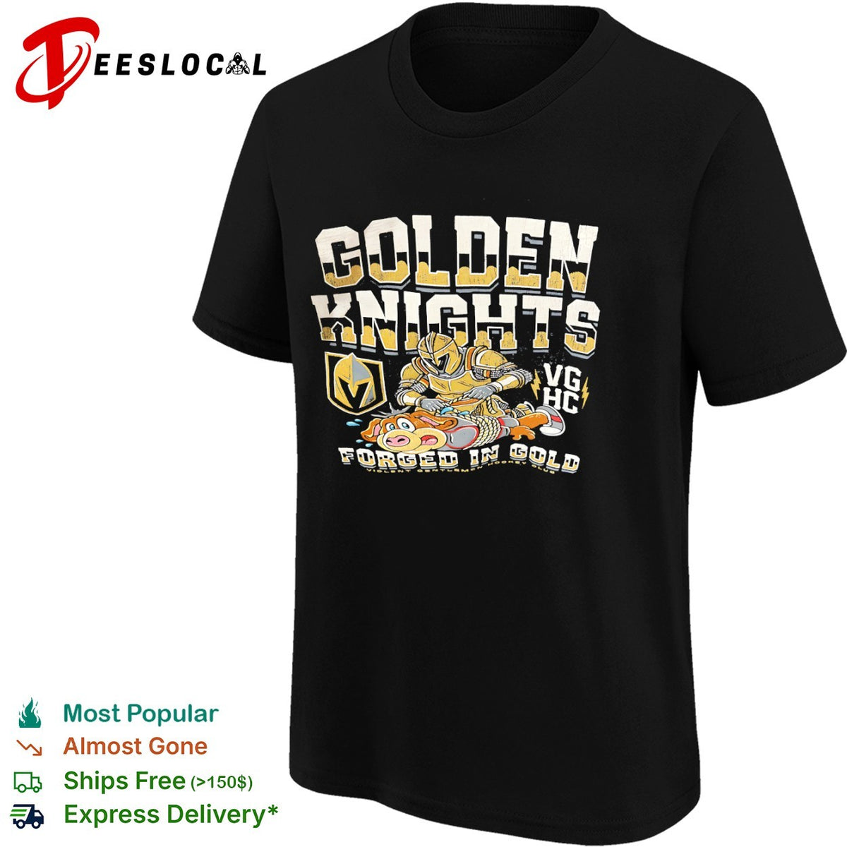 Golden Knights Vegas VGHC Forged in Gold Violent Gentlemen shirt