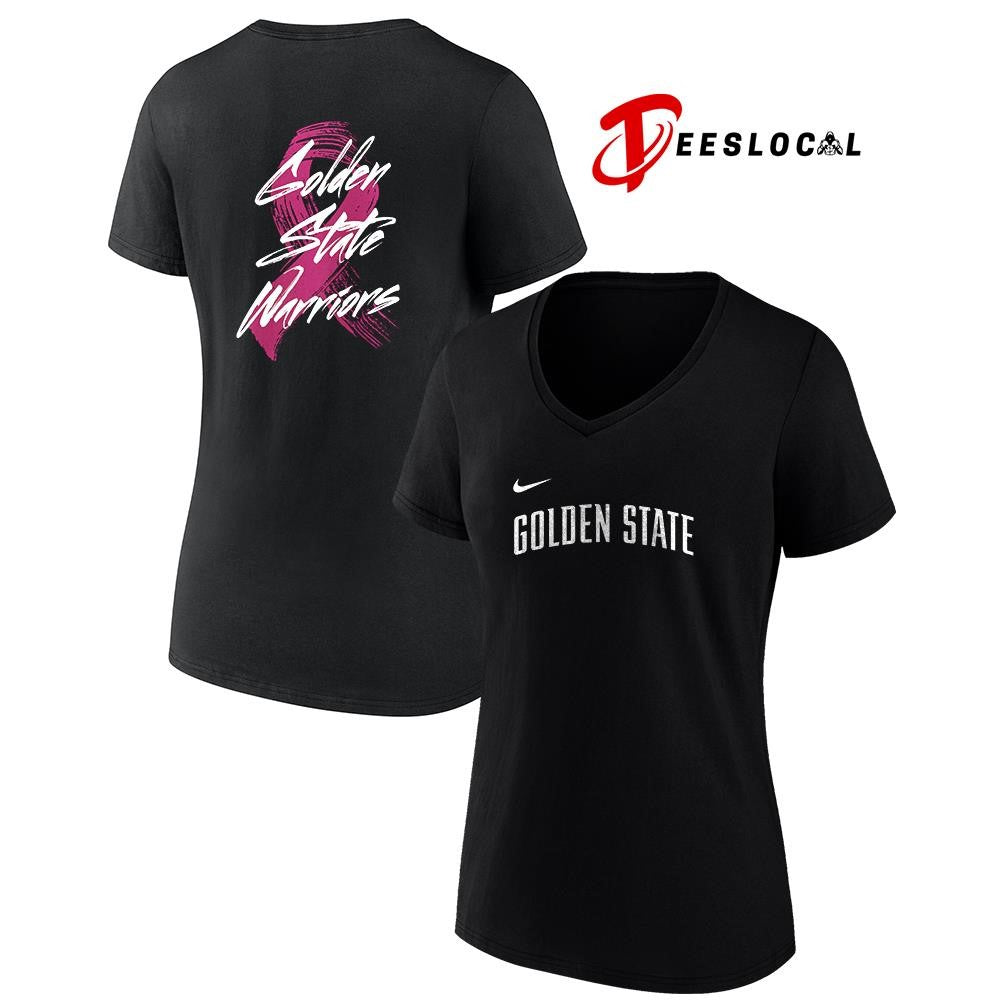 Golden State Warriors breast cancer awareness text shirt