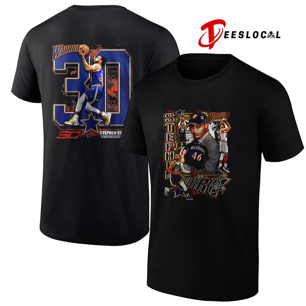 GoldenStateWarriorsStephenCurry30signatureposeshirt