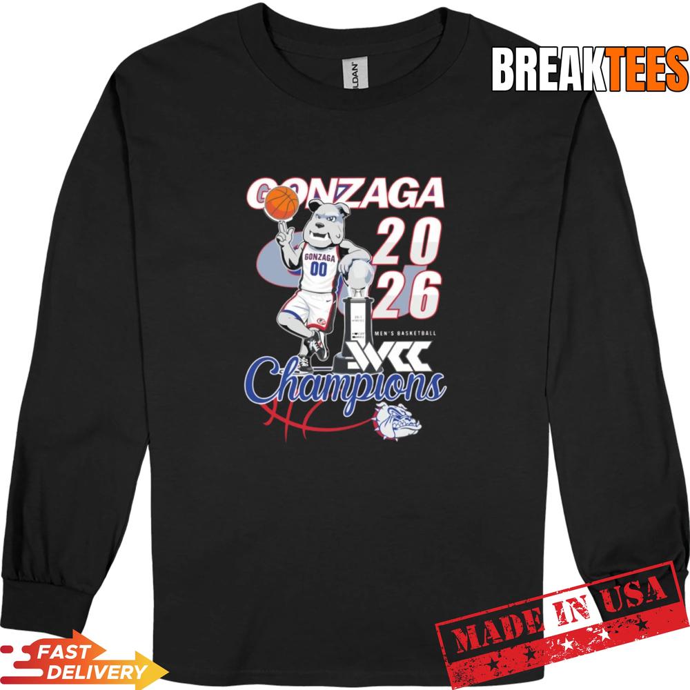 Gonzaga Bulldogs 2026 WCC Champions Men’s Basketball T-Shirt