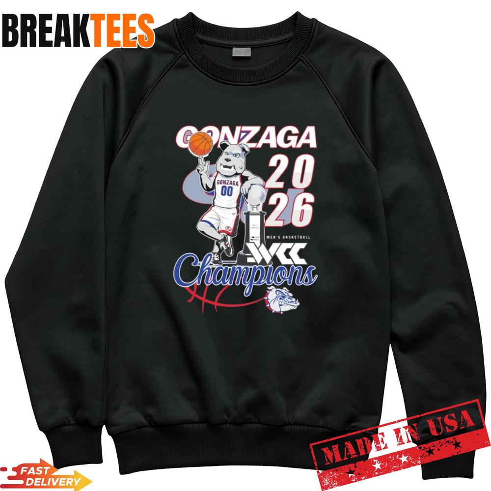 Gonzaga Bulldogs 2026 WCC Champions Men’s Basketball T-Shirt