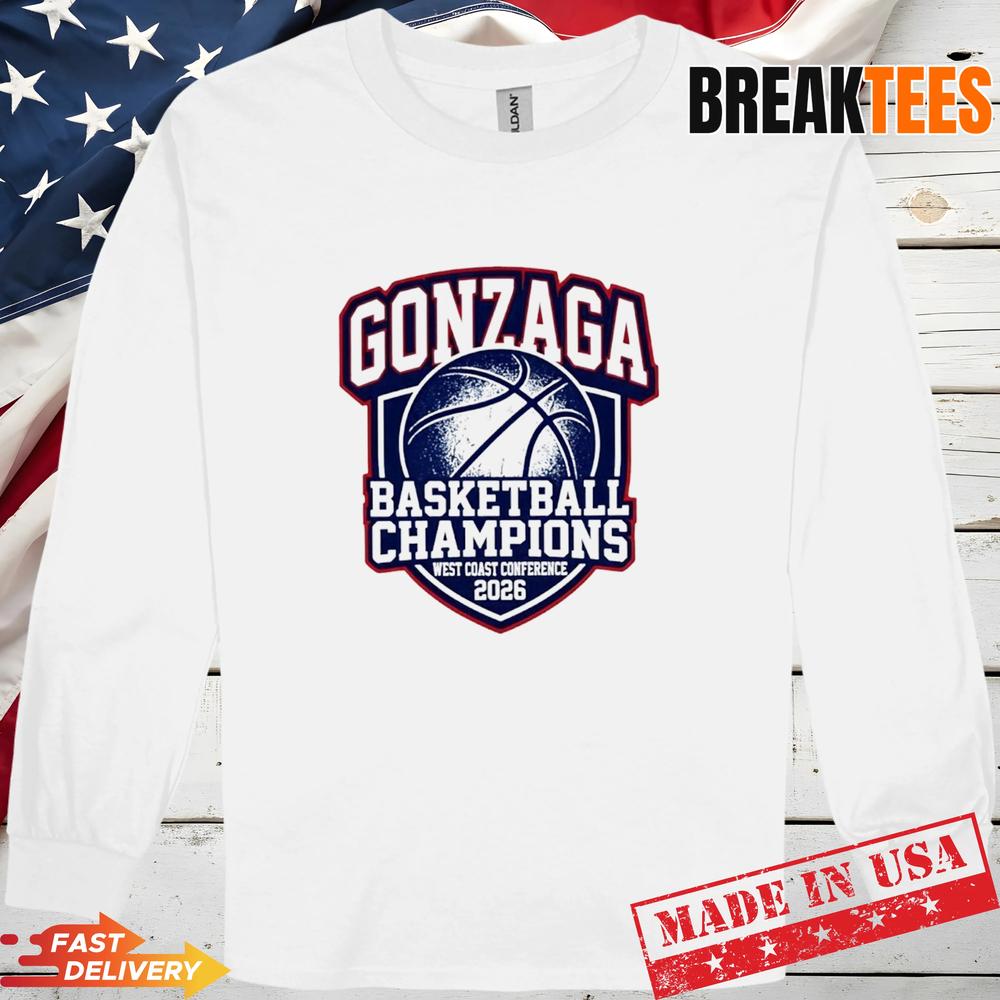 Gonzaga Bulldogs Basketball Champions West Coast Conference 2026 Shirt