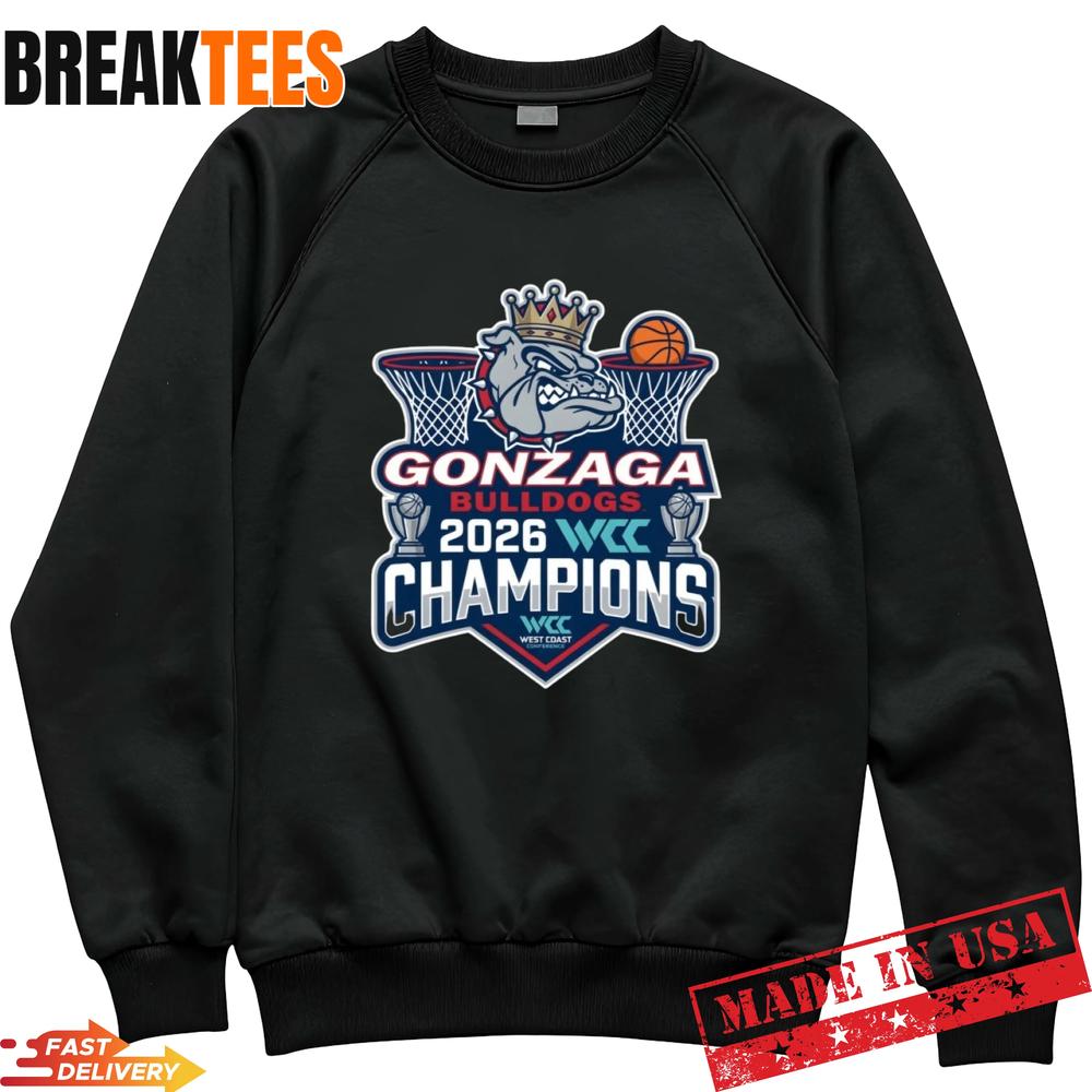 Gonzaga Bulldogs WCC Champions 2026 Basketball T-Shirt