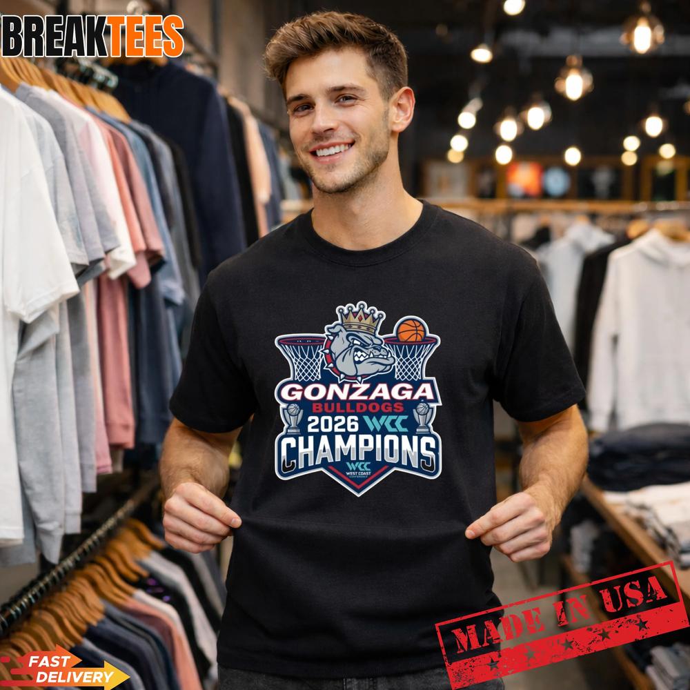Gonzaga Bulldogs WCC Champions 2026 Basketball T-Shirt
