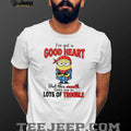 Good Heart But This Mouth Gets Me In Trouble Minion Rebel T Shirt