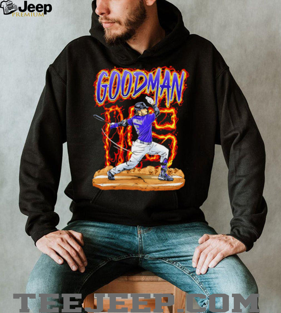 Goodman 15 Baseball Batter Flame T Shirt