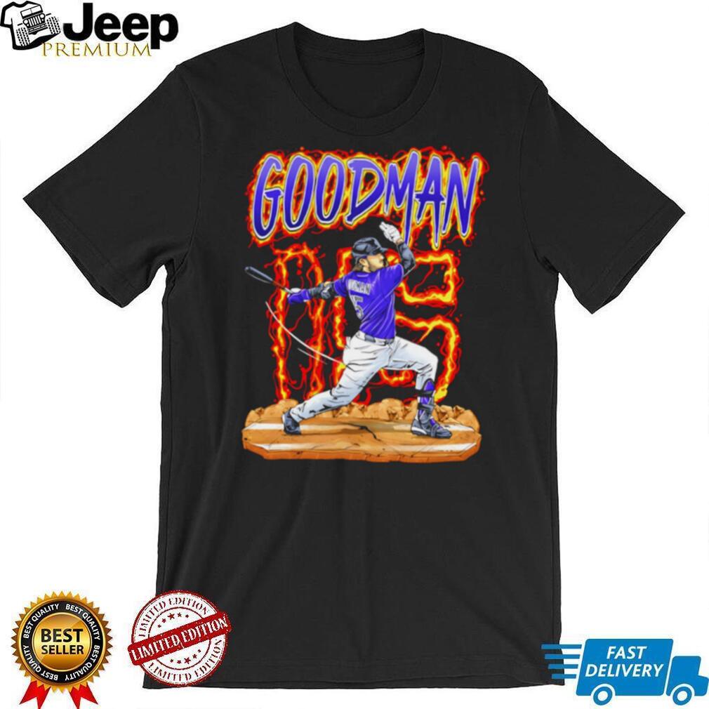 Goodman 15 Baseball Batter Flame T Shirt