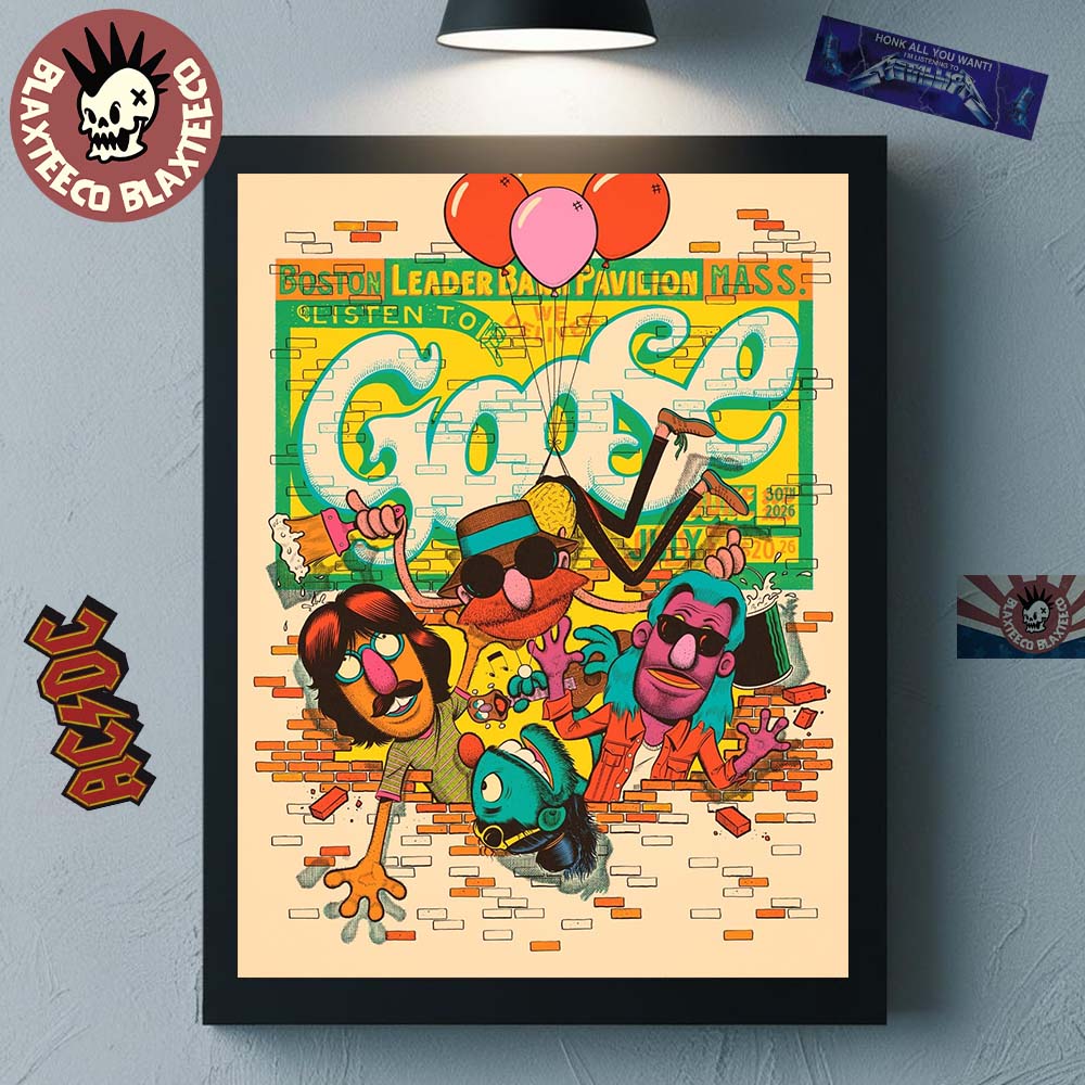 Goose Big Modern Boston Massachusetts 2026 Run Shows Poster At Leader Bank Pavilion On June 30 And July 1 2026 Decor Poster Canvas