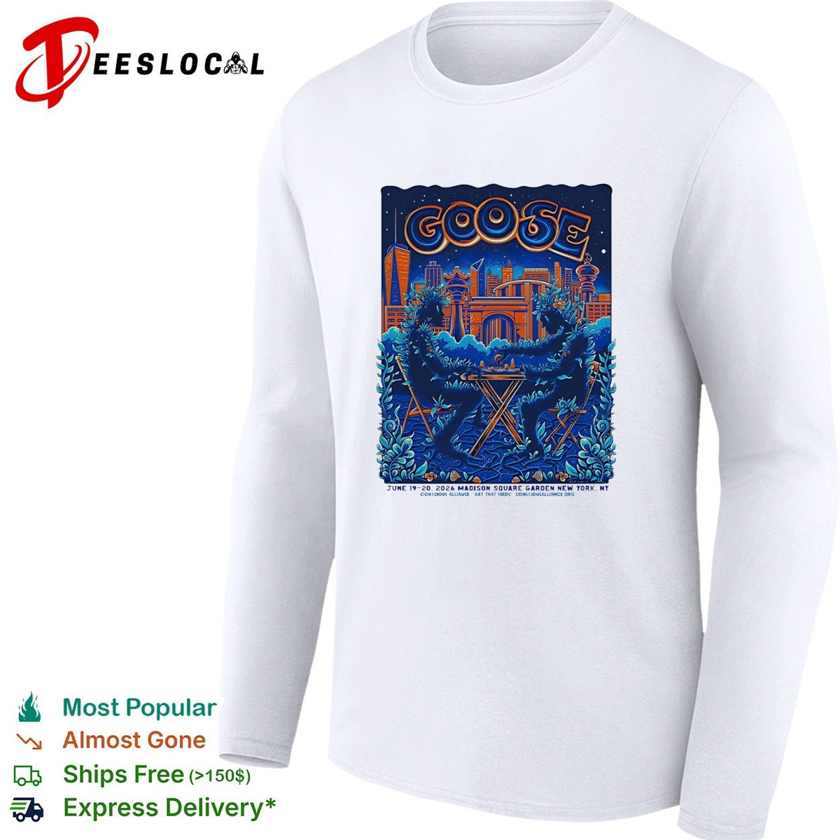 Goose Square Garden New York 2026 From June 19 To 20 2026 shirt