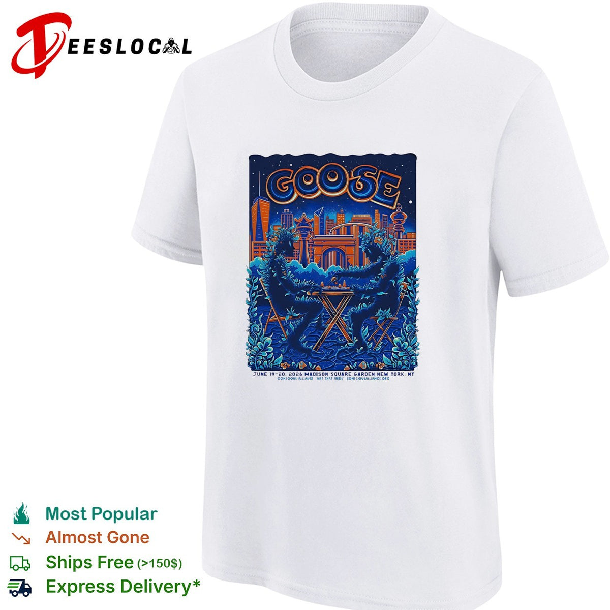 Goose Square Garden New York 2026 From June 19 To 20 2026 shirt