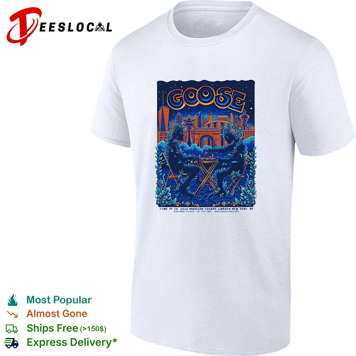 Goose Square Garden New York 2026 From June 19 To 20 2026 shirt