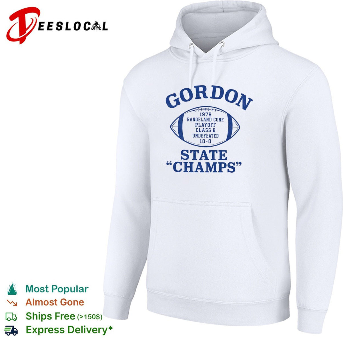 Gordon 1976 Rangeland Conf Playoff Class B Undefeated 10-0 State Champs football shirt