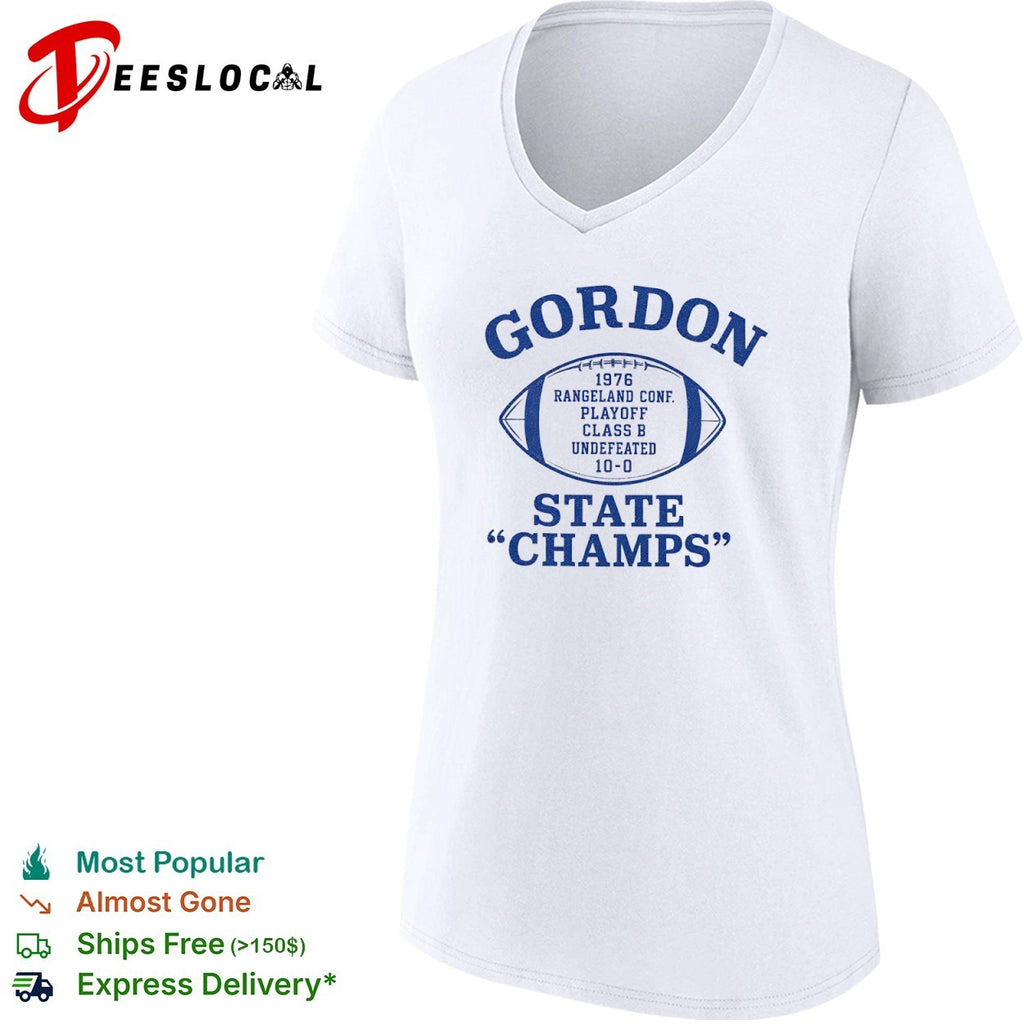 Gordon 1976 Rangeland Conf Playoff Class B Undefeated 10-0 State Champs football shirt