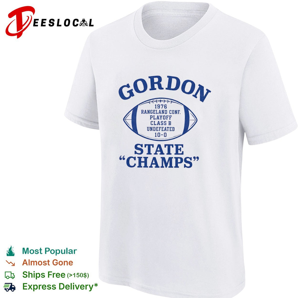 Gordon 1976 Rangeland Conf Playoff Class B Undefeated 10-0 State Champs football shirt
