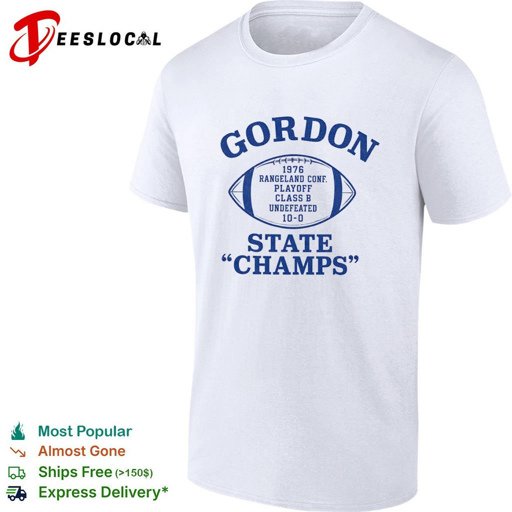 Gordon 1976 Rangeland Conf Playoff Class B Undefeated 10-0 State Champs football shirt