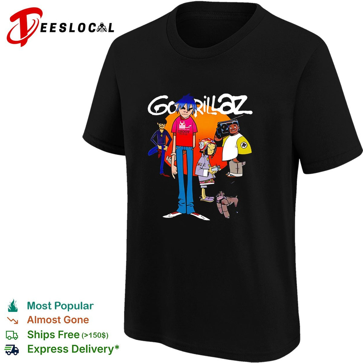 Gorillaz The Mountain Tour Summer 2026 Europe And UK Band Photo shirt