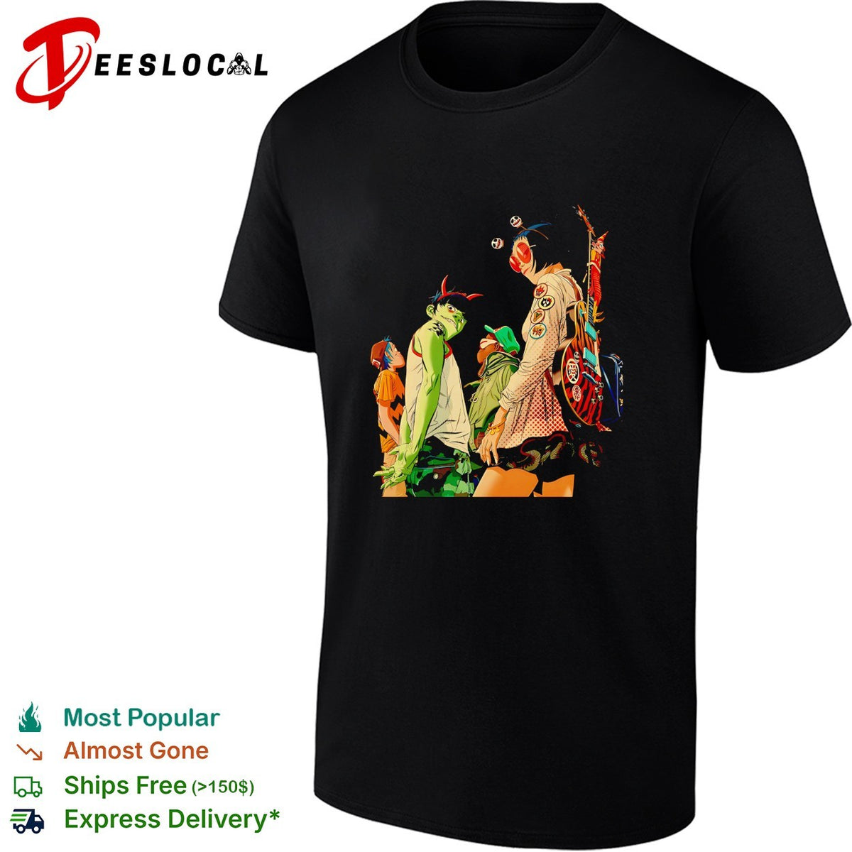 Gorillaz Tottenham London 2026 On 20 June 2026 Jumbo Band Potrait art shirt