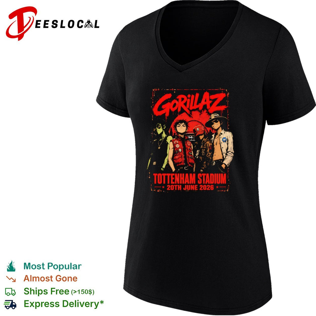Gorillaz Tottenham Stadium 20th June 2026 shirt