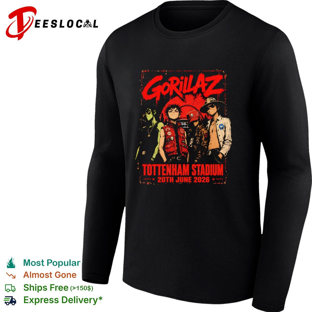 Gorillaz Tottenham Stadium 20th June 2026 shirt